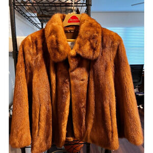 Bloomingdale's Designer Sz. M/ Size 12 Vintage Short Mink Coat MSRP $6,700